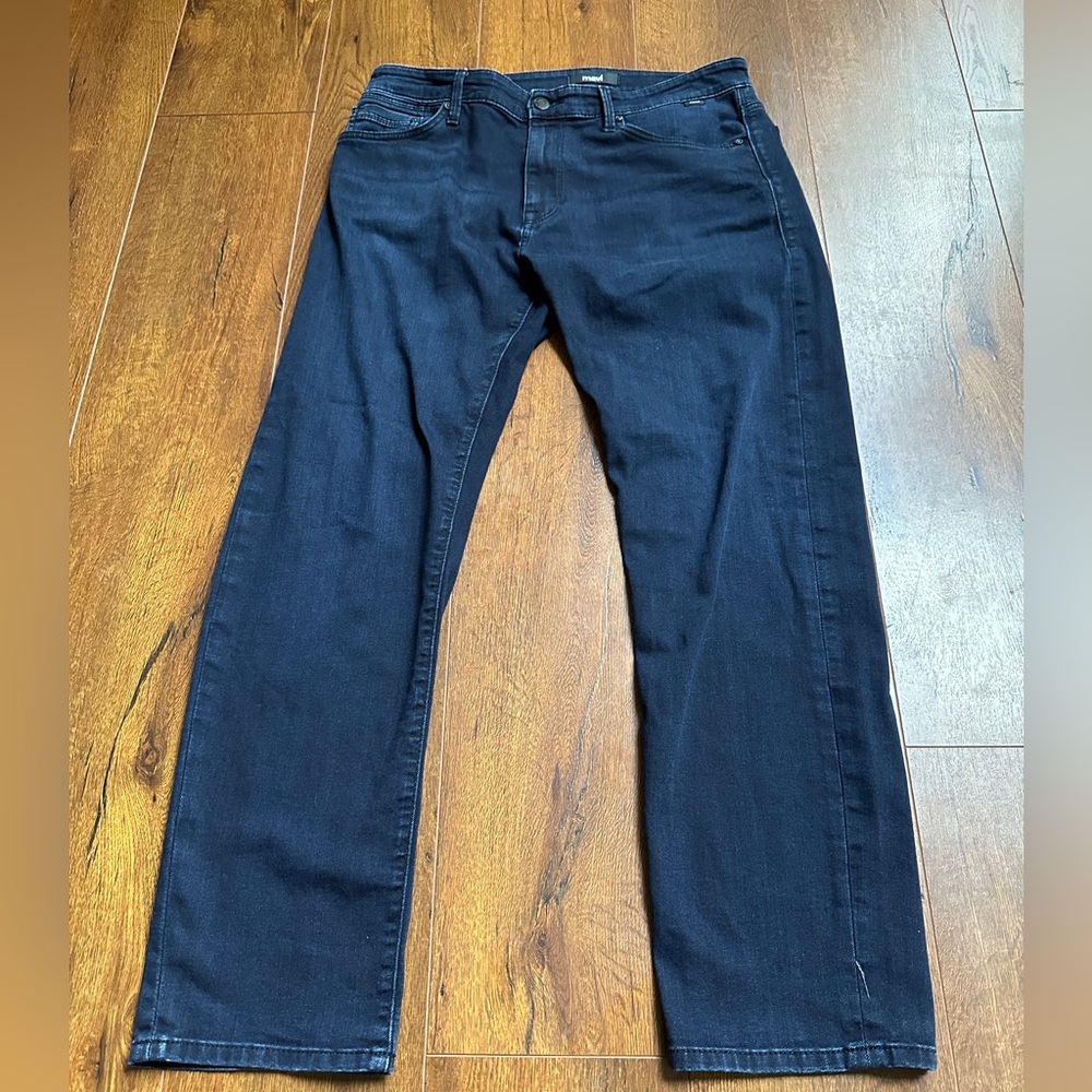 Mavi Jeans Mens 36x32 Blue Zach Straight Leg Medium Wash Stretch Denim Casual